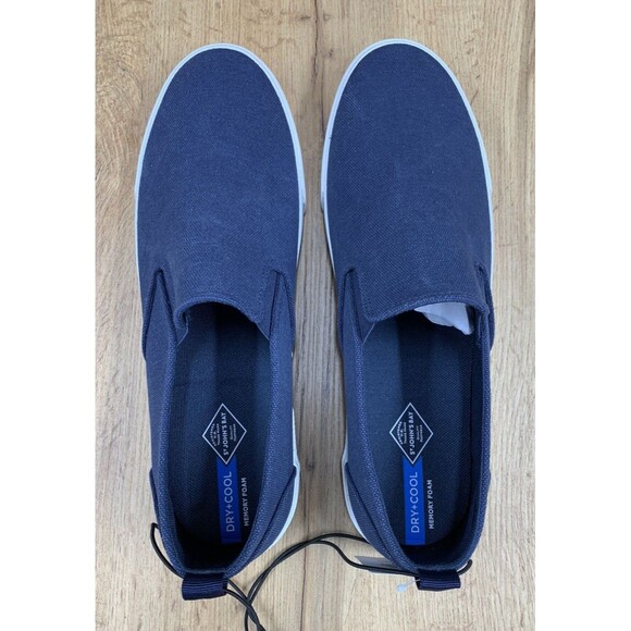 St John Bay Slip On Sneaker Shoes Men’s 12 M Blue Dry Cool Memory 016  0240 0109 - Picture 12 of 16